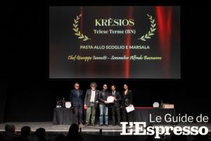 Guida Ristoranti Teatro Nazionale 250 Krèsios si aggiudica il premio speciale per il "Miglior abbinamento vino/piatto" 2024